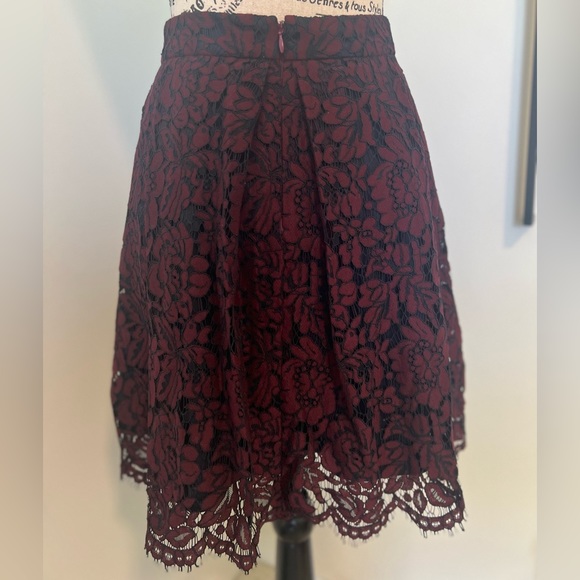 Blue and Red Laced Mini Skirt - Picture 6 of 6